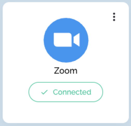 Zoom application icon indicating a successful connection status.