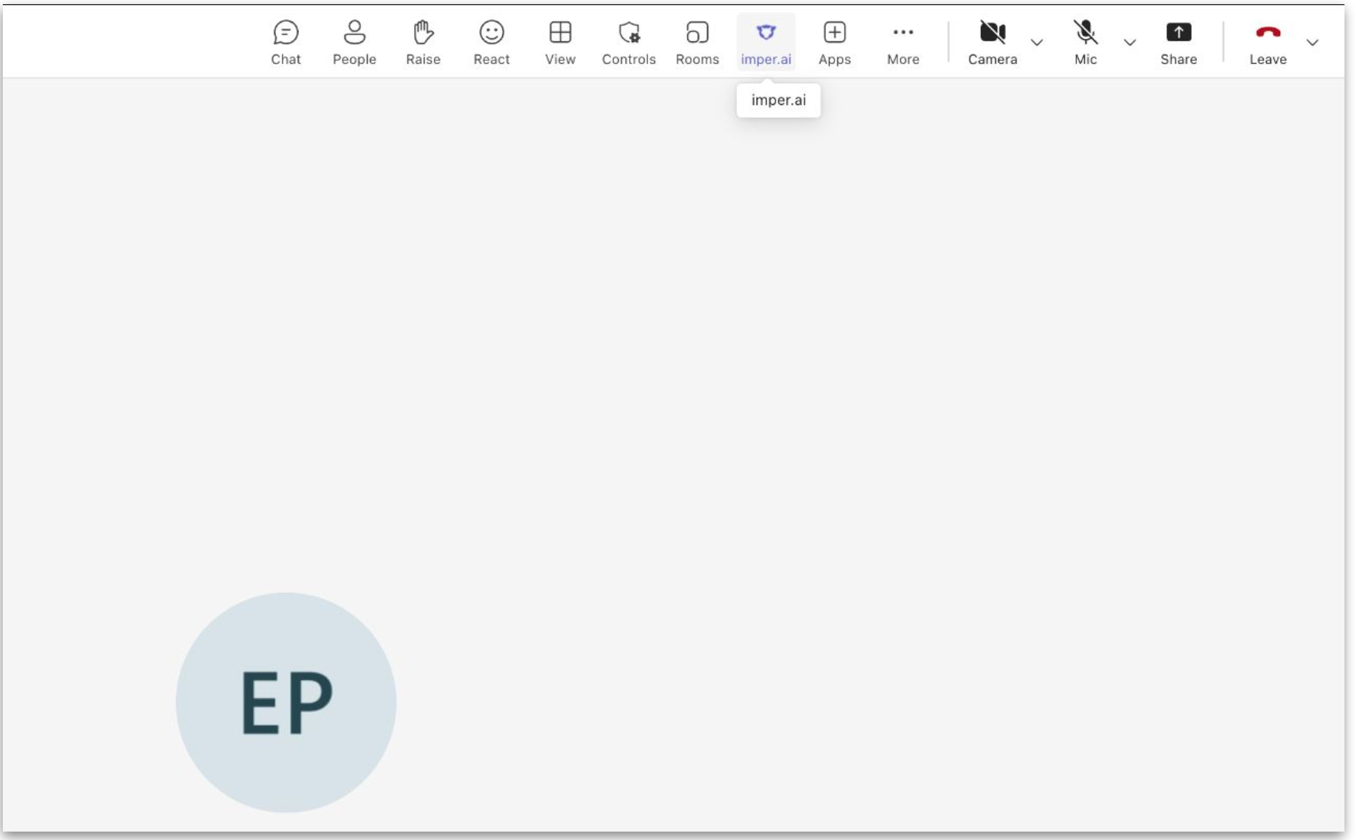 User interface showing various options including chat, people, and apps features.